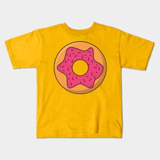 Pink Donut With Lots of Cute Sprinkles Kids T-Shirt